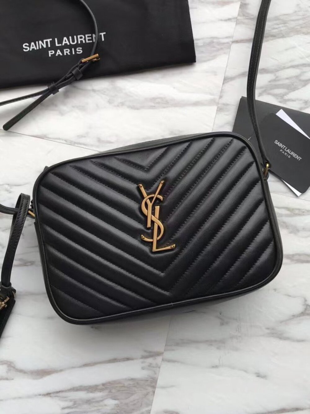 YSL Black Lou Camera Bag